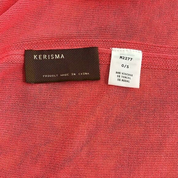 Kerisma Coral Color Viscose Blend Lightweight Wrap One Size - Picture 3 of 4